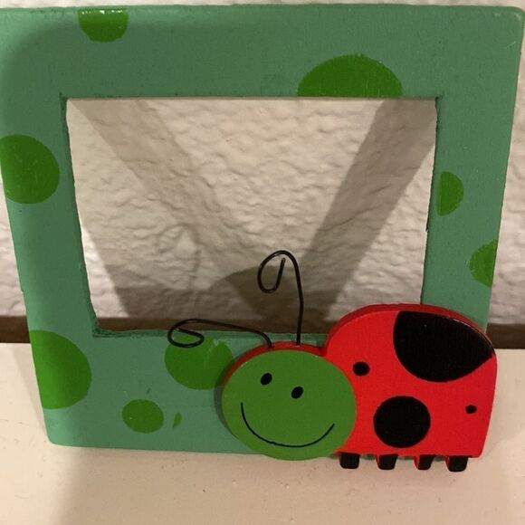 Ladybug Wood Craft Frames set of 12 NEW Multi Use Open Back 3 inches - Picture 5 of 8